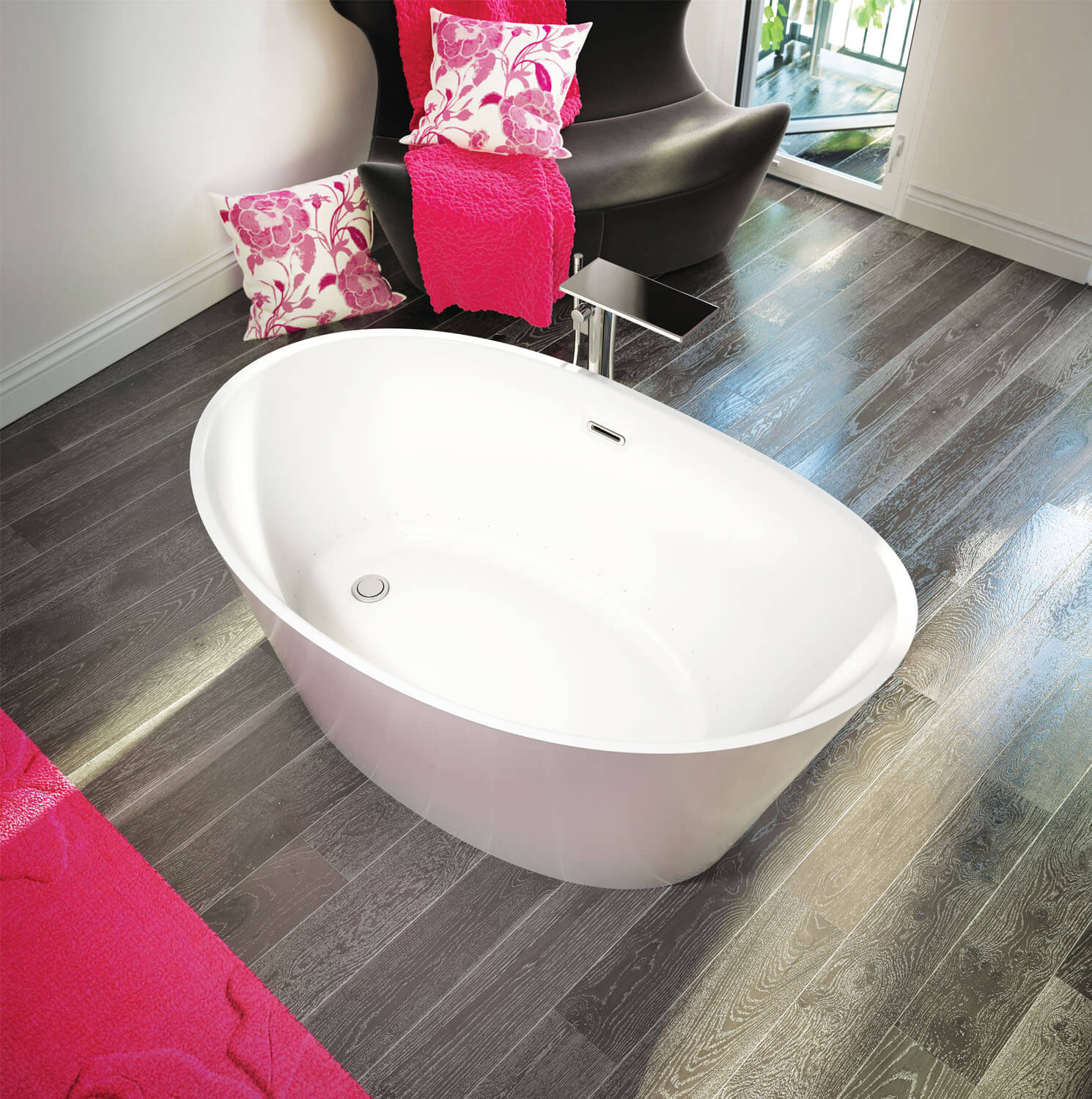 Bainultra Evanescence® 5936 freestanding air jet bathtub for your modern bathroom Bainultra Evanescence® 5936 freestanding air jet bathtub for your modern bathroom