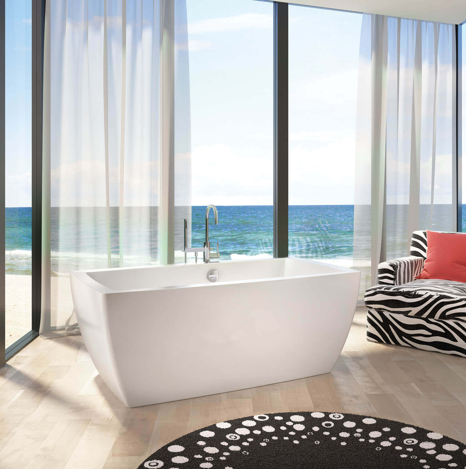 Bainultra Essencia 6838 freestanding air jet bathtub for your modern bathroom Bainultra Essencia 6838 freestanding air jet bathtub for your modern bathroom